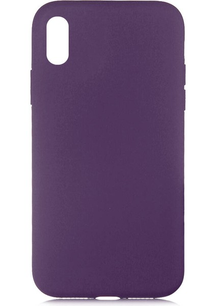- Apple iPhone XS Max 6.5 - Kılıf İçi Kadife Koruucu Lansman Lsr Kapak - Derin Mor