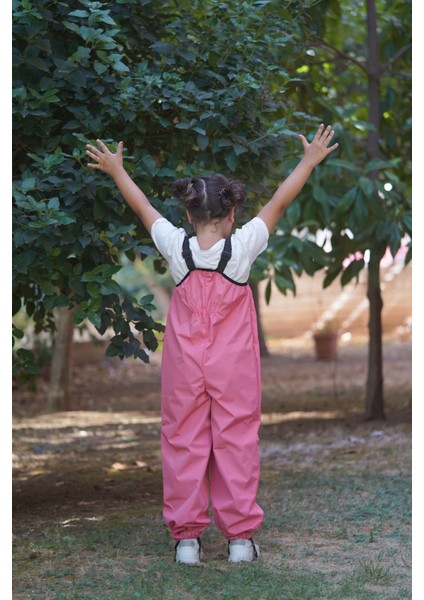 Belkızın Atölyesi Askılı Pembe Termal Tulum