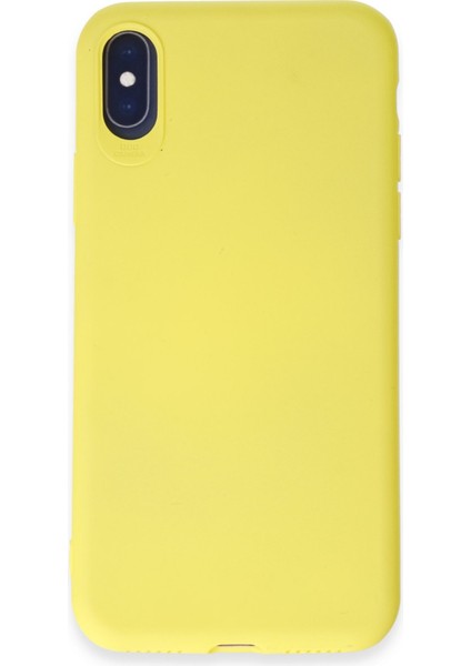 Iphone x Kılıf First Silikon - Sarı 300099