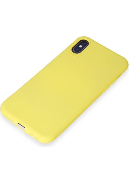 Iphone x Kılıf First Silikon - Sarı 300099