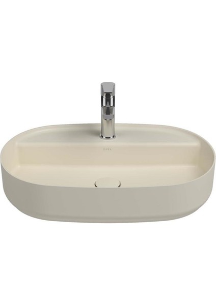 Infinity Batarya Delikli Tezgah Üzeri Lavabo 60 cm Fil Dişi