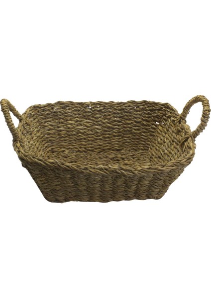 Dekoratif Dayanıklı Hasır Organize Sepet S
