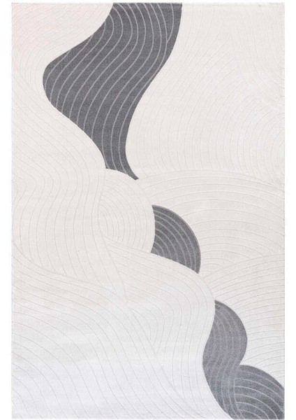 Elmina Beyaz Gri Halı Yumuşak Oturma Odası Salon Çocuk Odası Mutfak Halısı F0280 120 x 180 fiyatları