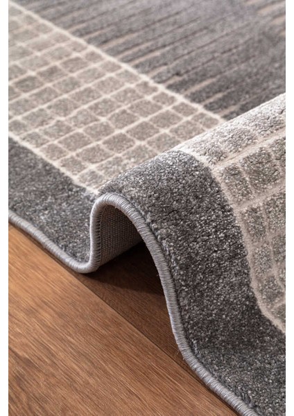 Elmina Gri Halı Yumuşak Oturma Odası Salon Çocuk Odası Mutfak Halısı QP030 120 x 180 modelleri