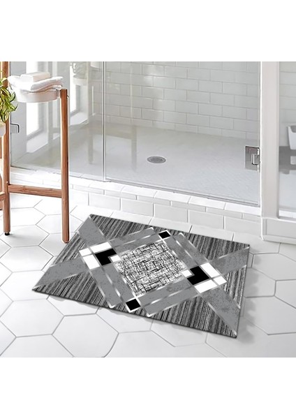 Yıkanabilir Dijital Baskılı Banyo Paspası Kaymaz Taban Klozet Önü Paspası