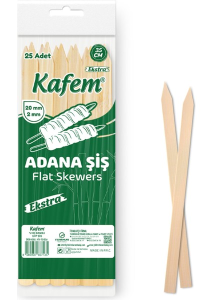 Adana Çöp Şiş Ekstra 35 cm 25 Li x 50 Paket (Koli) fiyatları