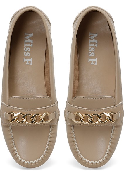 Miss F DS21071T 4fx Bej Kadın Loafer