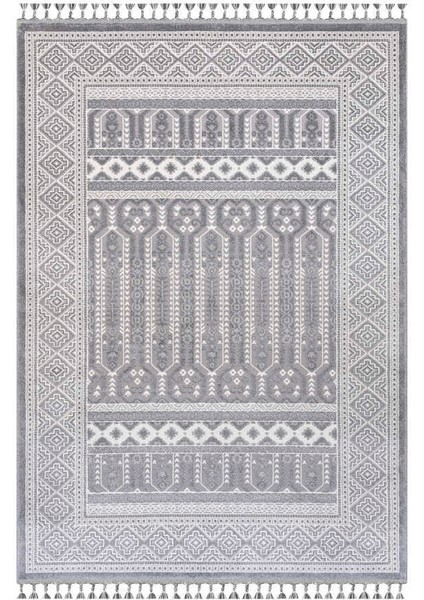 Elmina Açık Gri Halı Yumuşak Oturma Odası Salon Çocuk Odası Mutfak Halısı QP038 80 x 150