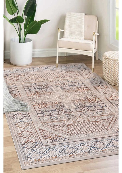 Paradise Krem Bej Halı Yumuşak Oturma Odası Salon Çocuk Odası Mutfak Halısı M053B 120 x 180