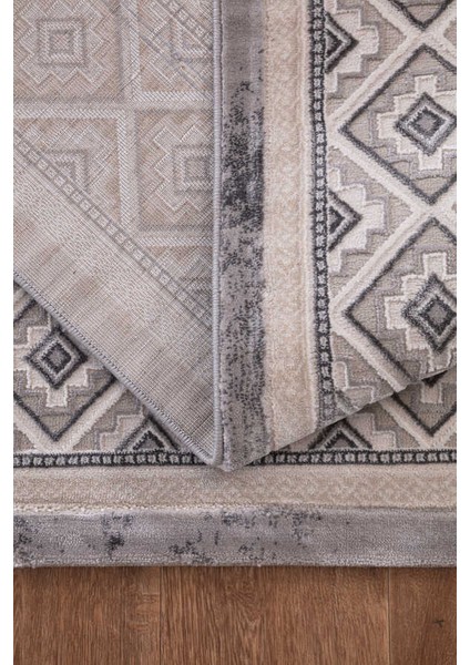 Amasra Gri Halı Yumuşak Oturma Odası Salon Çocuk Odası Mutfak Halısı P1144 120 x 180 fırsatları