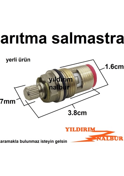 Yıldırım Nalbur Arıtma Musluk Salmastrası 3.8 cm Yerli Aç Kapa Küçük Boy Musluk Içi Arıtma Salmastıra