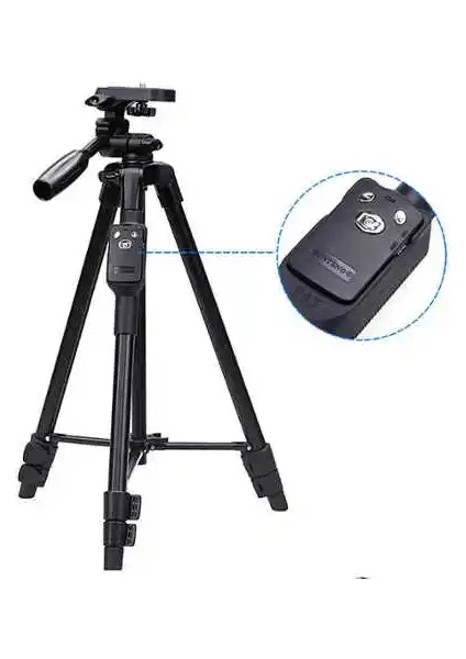 Profesyonel 150CM Tripod Çantalı Bluetooth Kumandalı Profesyonel Telefon ve Fotoğraf Makinesi Tutucu