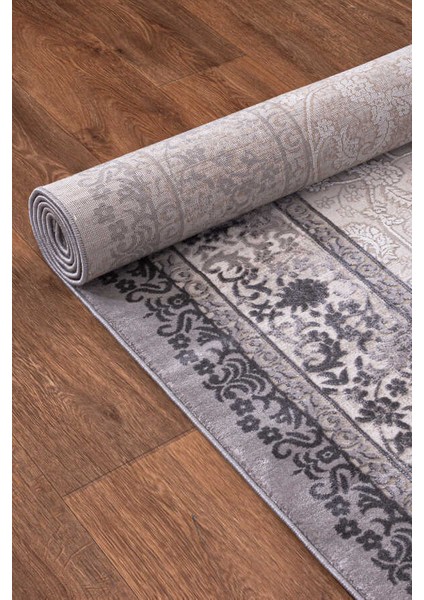 Amasra Koyu Gri Halı Yumuşak Oturma Odası Salon Çocuk Odası Mutfak Halısı P1146 80 x 300 indirimleri