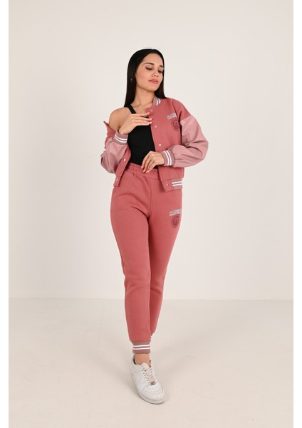 Kadın Üç Iplik Şardonlu Düğmeli Eşofman Takımı 3940-24