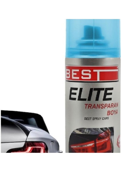 Elite Transparan Far Boyası 200 ml Mavi