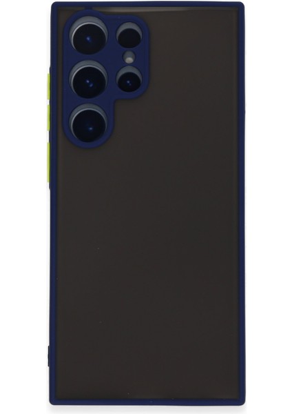Samsung Galaxy S22 Ultra Kılıf Montreal Silikon Kapak - Lacivert 300099