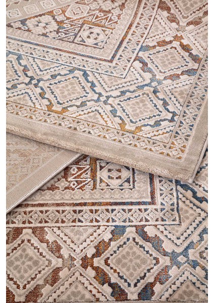 Paradise Krem Bej Halı Yumuşak Oturma Odası Salon Çocuk Odası Mutfak Halısı M053B 80 x 150