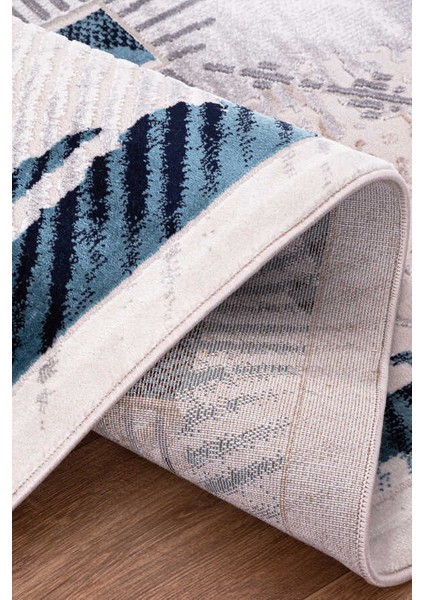 Troya Mavi Halı Yumuşak Oturma Odası Salon Çocuk Odası Mutfak Halısı J0074 120 x 180 indirimleri