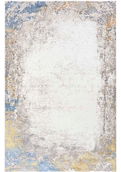 Wilto Mavi Sarı Halı Yumuşak Oturma Odası Salon Çocuk Odası Mutfak Halısı PF166 60 x 110