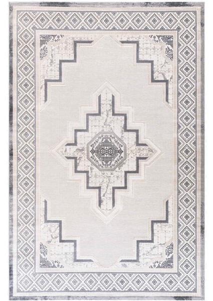 Amasra Gri Halı Yumuşak Oturma Odası Salon Çocuk Odası Mutfak Halısı P1144 60 x 110
