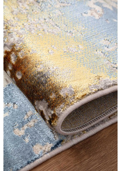 Wilto Mavi Sarı Halı Yumuşak Oturma Odası Salon Çocuk Odası Mutfak Halısı PF166 160 x 230 fırsatları