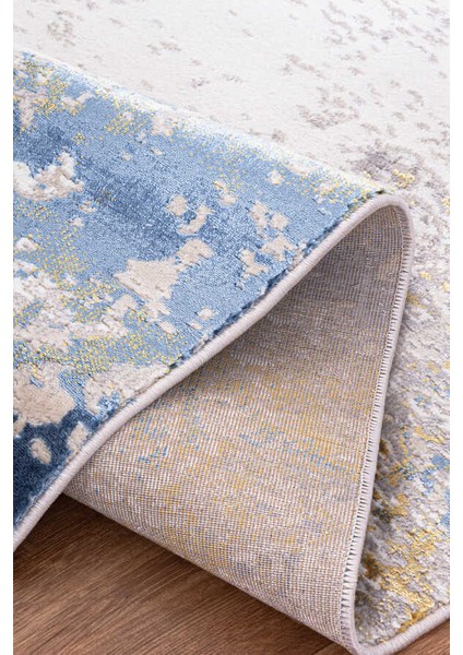 Wilto Mavi Sarı Halı Yumuşak Oturma Odası Salon Çocuk Odası Mutfak Halısı PF166 160 x 230 indirimleri