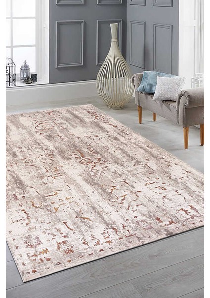 Paradise Krem Mavi Halı Yumuşak Oturma Odası Salon Çocuk Odası Mutfak Halısı M069A 120 x 180