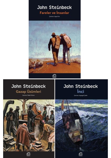Fareler ve İnsanlar - Gazap Üzümleri - İnci - 3 Kitap - John Steinbeck + Matematik Öğreten Ayraç