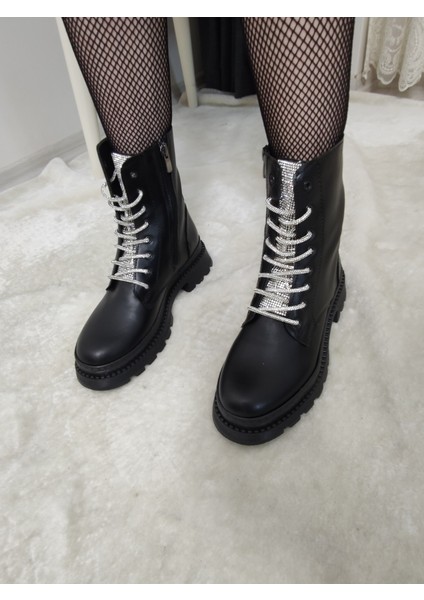 Angella Taşlı Kadın Postal(Ilkr B7) - Siyah - 37 indirimleri