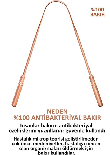 Dil Temizleyici Bakır Ağız Bakım Fırçası Dil Sıyırıcı