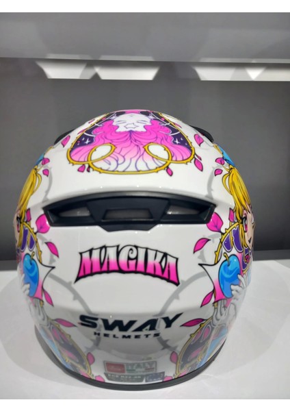 Kask Çocuk Sway 815K Gloss Gırl Full Face modelleri