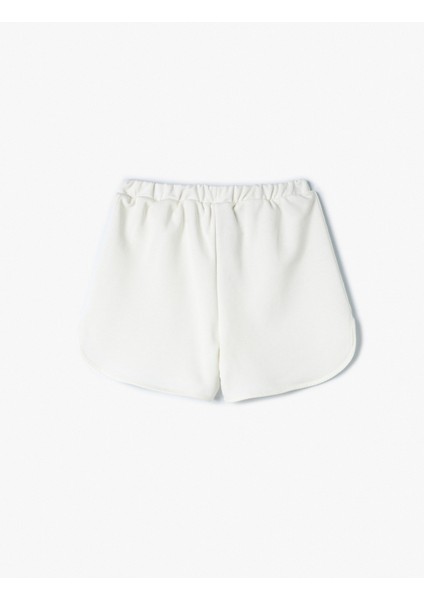 Slogan Işlemeli Şort Rahat Kesim Beli Bağcıklı Biyeli fiyatları