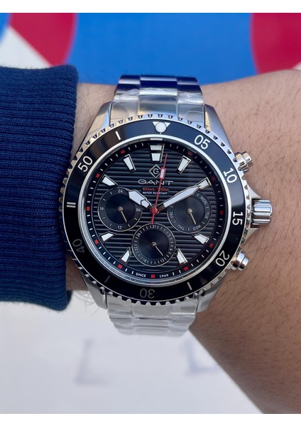 G184001 Gant Orjinal Seri Numaralı Siyah Bilezikli Çelik Erkek Kol Saati