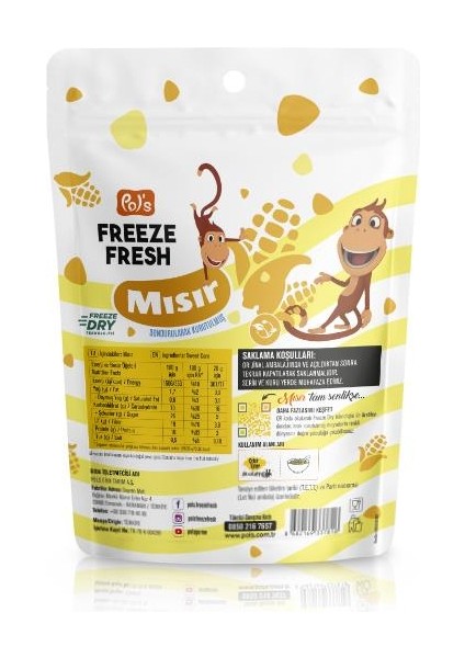 Kukuli Freeze Fresh Mısır 25 g x 7 Adet