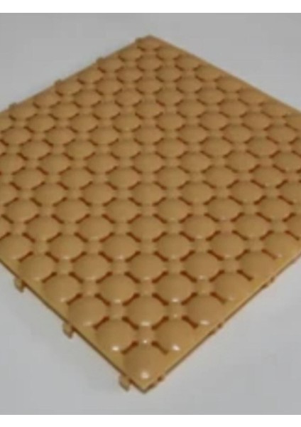 2 Adet 33 x 33 x 1,5 cm Ortopedik Plastik Yer Karosu, Geçkili Paspas, Islak Zemin Izgarası, Krem