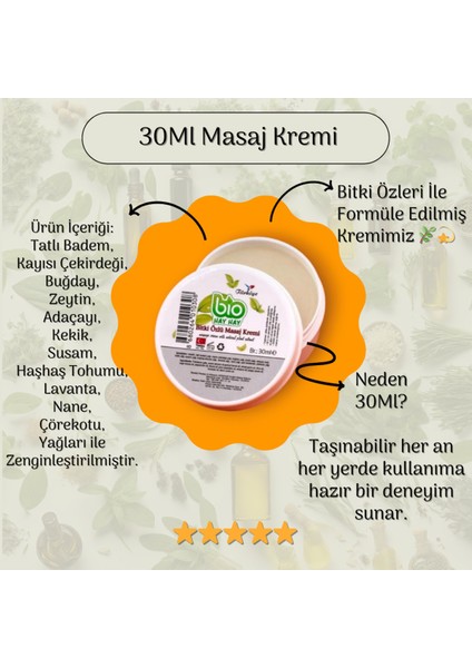 Bio Hay Hay Bitki Özlü Masaj Kremi 30 ml