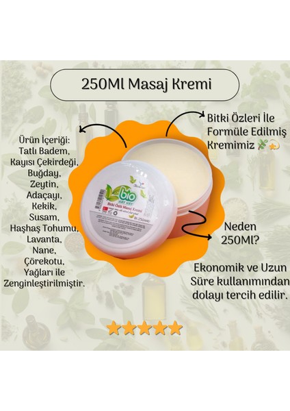 Bio Hay Hay Bitki Özlü Masaj Kremi 250 ml