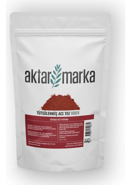 Tütsülenmiş Acı Toz Biber 250 Gr