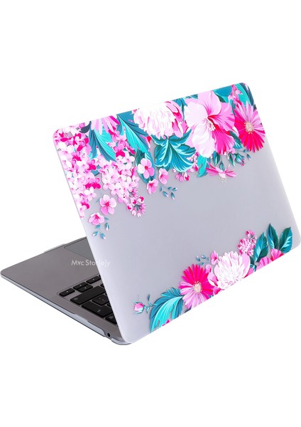Macbook Air M1 Kılıf 13inç A1932 A2179 A2337 ile Uyumlu Kristal Flower07NL