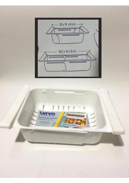 Rafa Takılan Raf Heryere Uyar 1 Adet Buzdolabı Dolap Içi Düzenleyici Sepet Çekmece Asılabilir Raf fırsatları