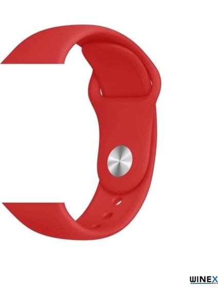 42-49MM Yeni Nesil Apple Uyumlu Akıllı Saat Kordonu Silikon Kırmızı fiyatları