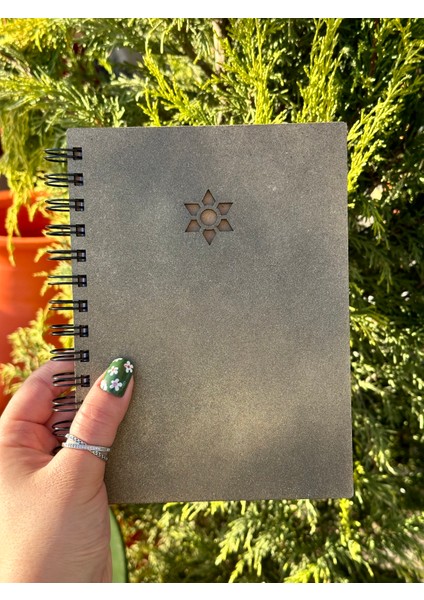 Isminize Özel Ahşap Kapaklı Ajanda Defter Günlük, Spiralli Ahşap Kapaklı Defter, Anı Defteri