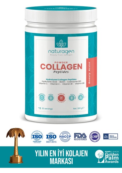 Collagen Powder Yeşil Elma Aromalı 300 gr