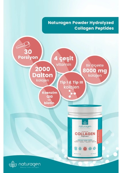 Collagen Powder Yeşil Elma Aromalı 300 gr