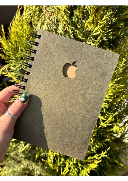 Isminize Özel Ahşap Kapaklı Ajanda Defter Günlük, Spiralli Ahşap Kapaklı Defter, Anı Defteri