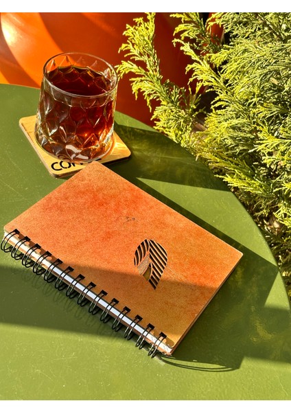 Isminize Özel Ahşap Kapaklı Ajanda Defter Günlük, Spiralli Ahşap Kapaklı Defter, Anı Defteri