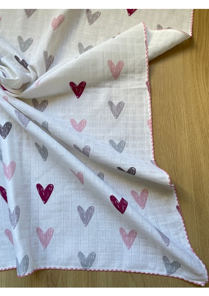 Müslin Battaniye 80X90 cm ( Çıtçıtlı Müslin Omuz Örtüsü / Mama Önlüğü Hediyeli)/ Müslin Örtü Bebek / Çocuk / Yenidoğan / Çok Amaçlı Müslin Bez /