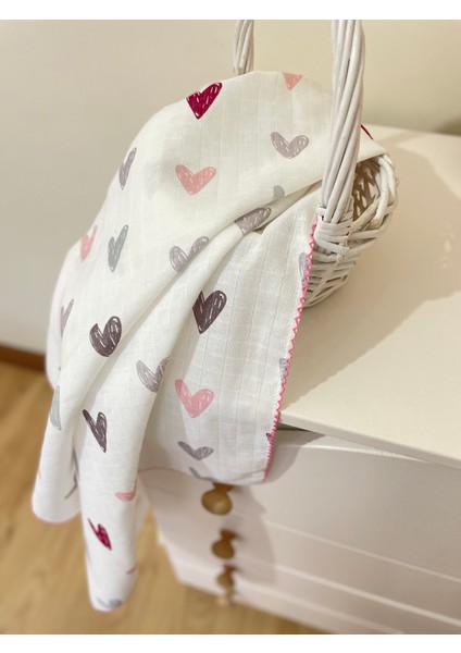 Müslin Battaniye 80X90 cm ( Çıtçıtlı Müslin Omuz Örtüsü / Mama Önlüğü Hediyeli)/ Müslin Örtü Bebek / Çocuk / Yenidoğan / Çok Amaçlı Müslin Bez / fırsatları