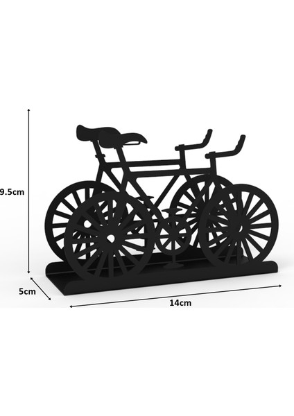 Bisiklet Temalı Siyah Metal Peçetelik modelleri