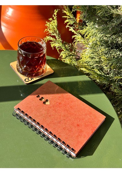 Isminize Özel Ahşap Kapaklı Ajanda Defter Günlük, Spiralli Ahşap Kapaklı Defter, Anı Defteri